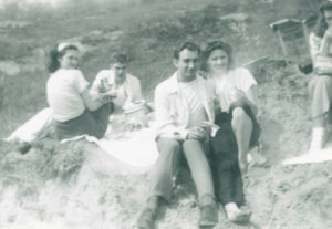 Indiana sand dunes 1940s. Peter Turuc & Dolores Schimel; Bob Schimel & Dolores Cichinski.