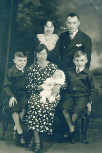 Marth Kotol holds baby Joe. 1934